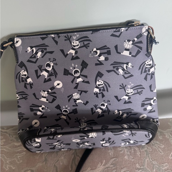 NWT Dooney & Bourke Gray and Black Crossbody with Disney Oswald Print - Picture 2 of 8